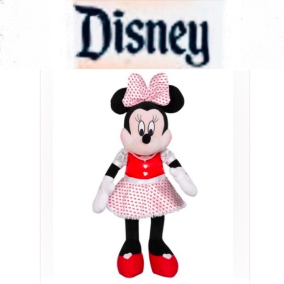 DISNEY MINNIE MOUSE Valentine's Plush - Porch Greeter  size 26” new - Picture 1 of 3
